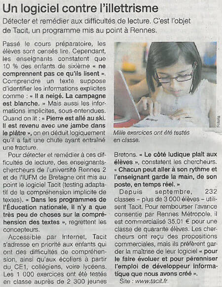 Article Ouest France