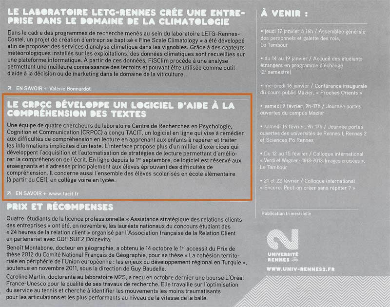 Article revue Rennes 2